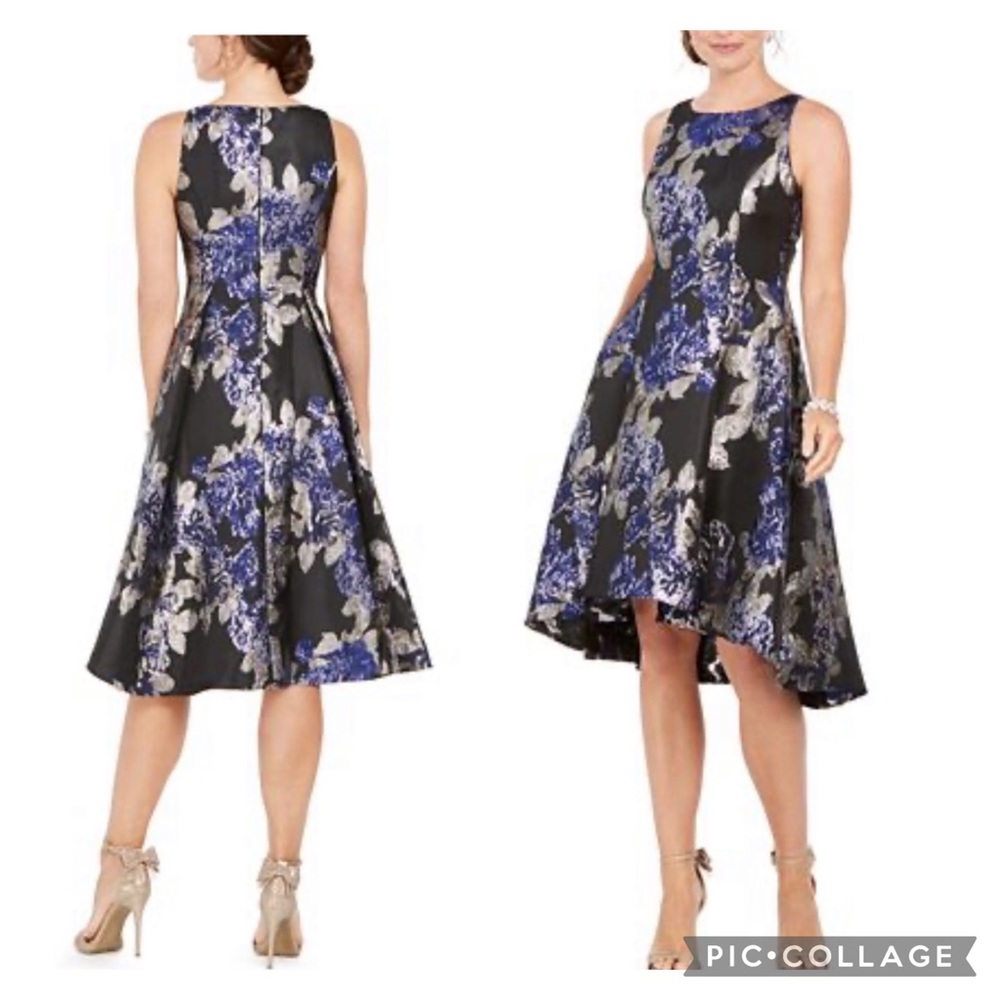 Adrianna Papell hi low midi print dress